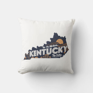 Zuhause Staat Retro Color Kentucky Kissen