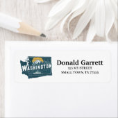 Zuhause Staat Washington Retro Color Address (Insitu)