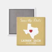 Zuhause Staat Wedding speichern das Datum Texas Magnet (Vorderseite/Rückseite)