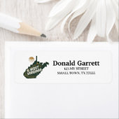 Zuhause Staat West Virginia Retro Farbadresse (Insitu)