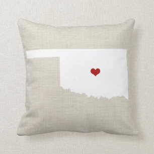 Zuhause-Staatthrow-Kissen 16" Oklahomas neues x Kissen
