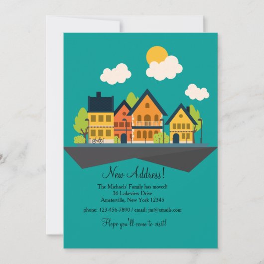 Zuhause-Stadtbewegliche Mitteilung Einladung (Vorderseite)