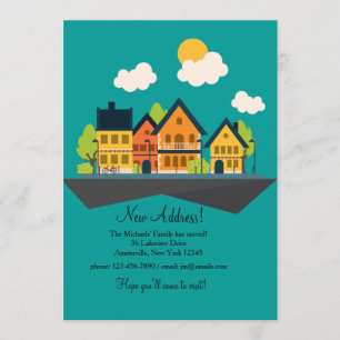 Zuhause-Stadtbewegliche Mitteilung Einladung