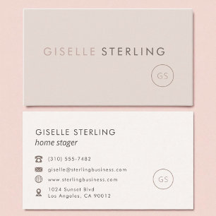 Zuhause Stager Blush Pink Minimalistisch Luxus Visitenkarte