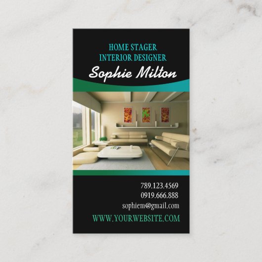 Zuhause Stager - Design-Vorlage für Fotos Visitenkarte (Vorderseite)