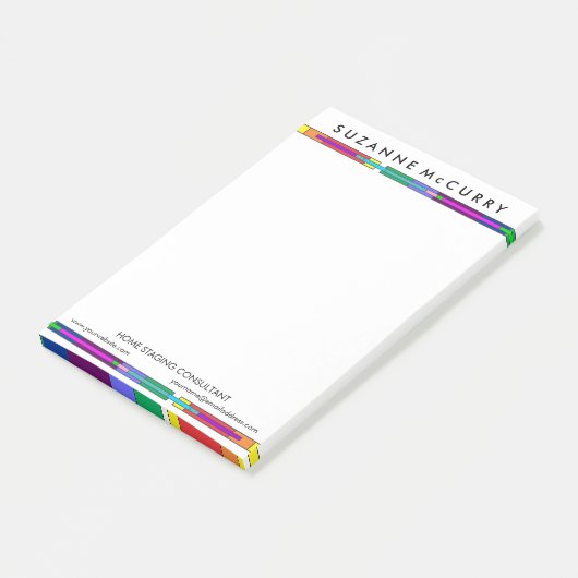 Zuhause-Stationierung von farbigen Hartglas-Geräte Post-it Klebezettel (angewinkelt)