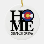 ZUHAUSE Steamboat Springs Colorado Keramik Ornament (Vorne)