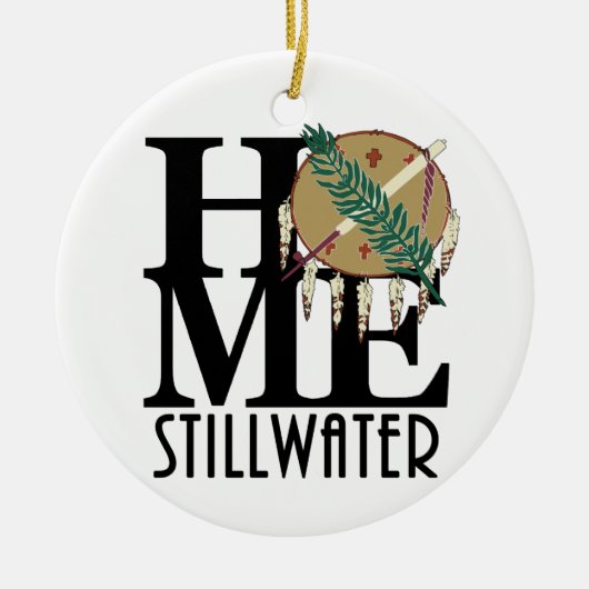 ZUHAUSE Stillwater Oklahoma Keramik Ornament (Vorne)