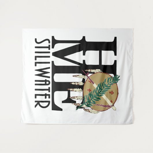 ZUHAUSE Stillwater Oklahoma Wandteppich (Vorderseite (Horizontal))