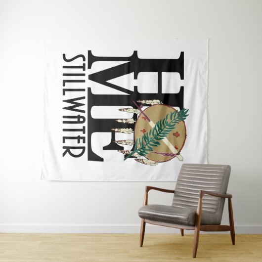 ZUHAUSE Stillwater Oklahoma Wandteppich (Beispiel (Horizontal))