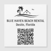 Zuhause STR QR Code Urlaub am Strand Magnetkarte (Vorderseite)