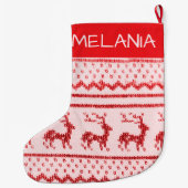 Zuhause strickte Weihnachtsmann-Strumpf Großer Weihnachtsstrumpf (Rückseite)