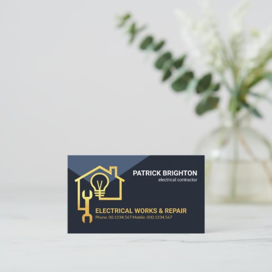 Zuhause-Stromnetz Visitenkarte (Stehend Vorderseite)