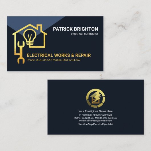 Zuhause-Stromnetz Visitenkarte (Vorne/Hinten)