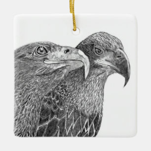 ZUHAUSE STRONGER SWFL EAGLE NEST EAGLE EYE SPARKLE KERAMIKORNAMENT