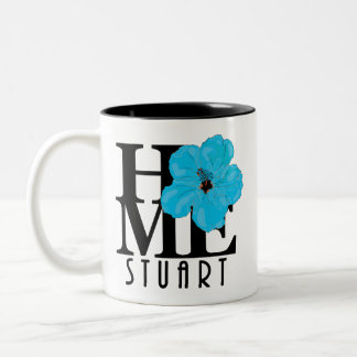 ZUHAUSE Stuart Blue Hibiskus 11oz Zweifarbige Tasse
