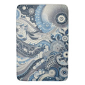 Zuhause Studio Indigo Bloom Badematte (Vorderseite Vertikal)