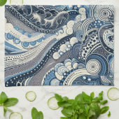 Zuhause Studio Indigo Bloom Geschirrtuch (Gefaltet)