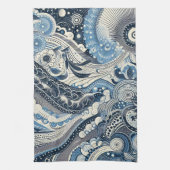 Zuhause Studio Indigo Bloom Geschirrtuch (Vertikal)