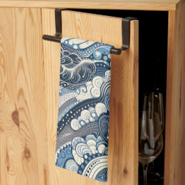 Zuhause Studio Indigo Bloom Geschirrtuch