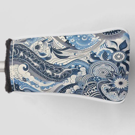 Zuhause Studio Indigo Bloom Golf Headcover (Vorderseite)