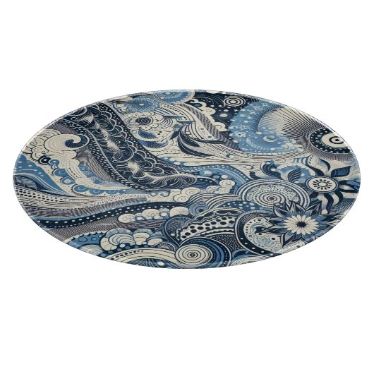 Zuhause Studio Indigo Bloom Schneidebrett (Ecke)