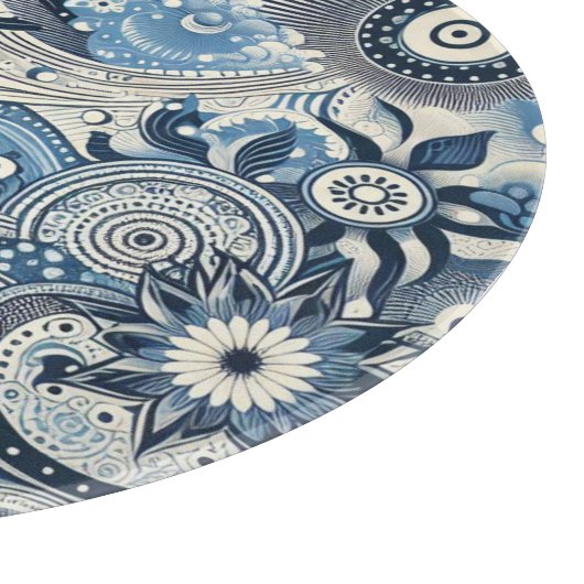 Zuhause Studio Indigo Bloom Schneidebrett (Ecke)