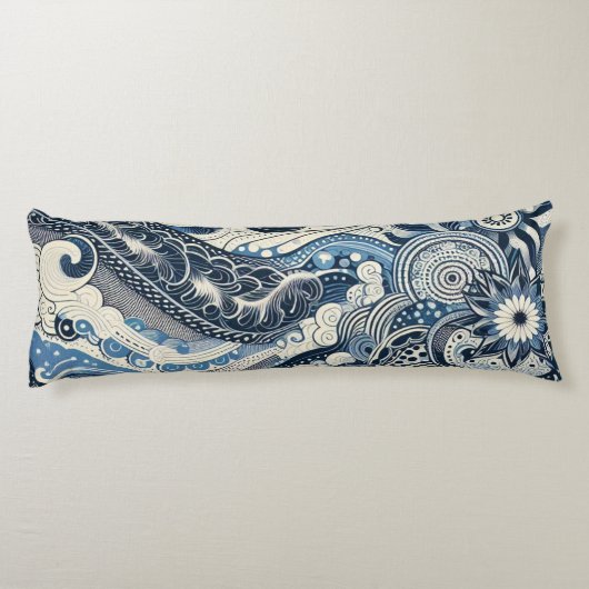 Zuhause Studio Indigo Bloom Seitenschläferkissen (Rückseite)