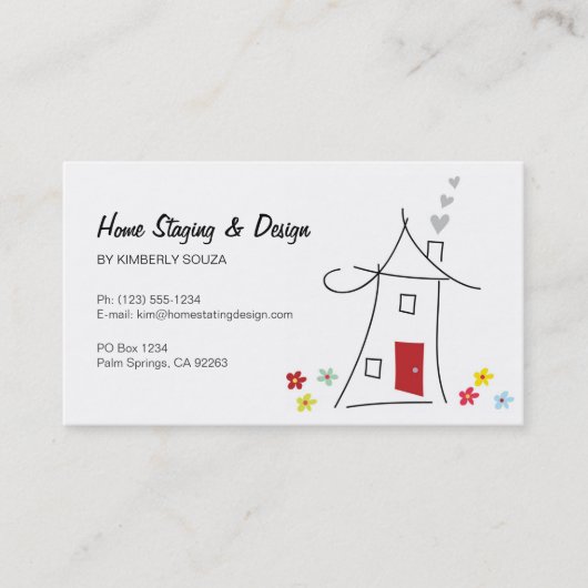 Zuhause-Studium / Visitenkarten für Real Anwesen Visitenkarte (Vorderseite)