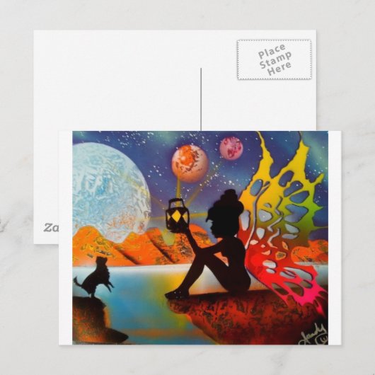 Zuhause suchen postkarte (Vorne/Hinten)