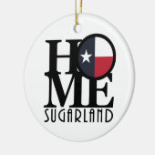 ZUHAUSE Sugarland Texas Keramik Ornament (Links)