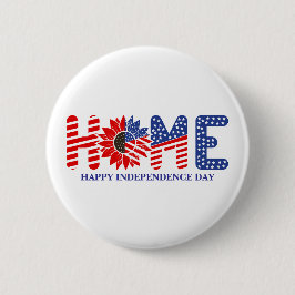 Zuhause Sunflower Flag Patriotic Custom Button