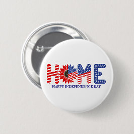 Zuhause Sunflower Flag Patriotic Custom Button