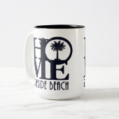 ZUHAUSE Surfside Beach SC 15oz Zweifarbige Tasse (Vorderseite Links)