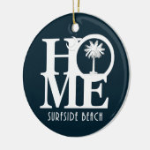 ZUHAUSE Surfside Beach SC Keramik Ornament (Links)