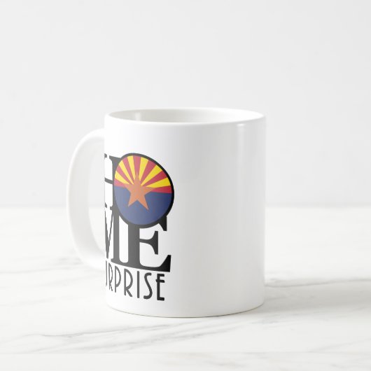 ZUHAUSE Surprise Arizona 11oz Kaffeetasse (Vorderseite Links)