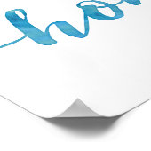 Zuhause, süß, Zuhause grün und blau, Poster drucke (Ecke)