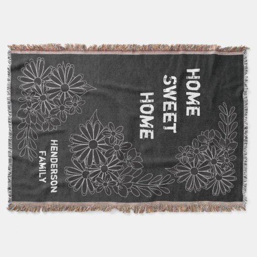 Zuhause-süße Zuhause-Familien-Tafel angeredet Decke (Vorderseite)