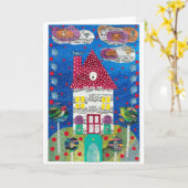 Zuhause-süße Zuhause-Grußkarte Karte (Gelbe Blume)