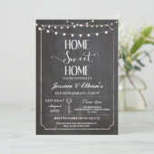 Zuhause-süße Zuhause-Kreidehousewarming-Einladung Einladung (Stehend Vorderseite)