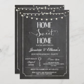 Zuhause-süße Zuhause-Kreidehousewarming-Einladung Einladung (Vorne/Hinten)