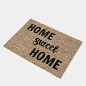 Zuhause-süße Zuhause-Leinwand-Fußmatte Fußmatte (Schrägansicht)