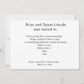 Zuhause-süße Zuhausehousewarming-Einladung Einladung (Rückseite)