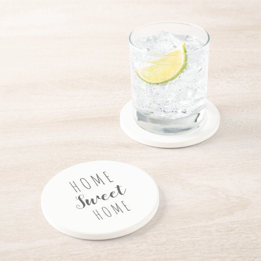 Zuhause-süßer Zuhause-Steingetränk-Untersetzer Untersetzer (Seite)