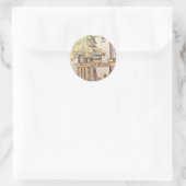 Zuhause Süßes Blume Runder Aufkleber (Tasche)