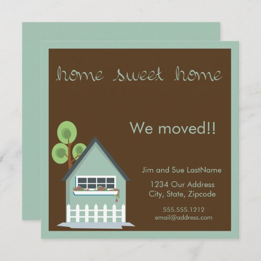 Zuhause-Süßes Zuhause Ankündigung (Vorne/Hinten)