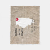 Zuhause-süßes Zuhause | Chicago Illinois rustikal Fleecedecke (Vorderseite)