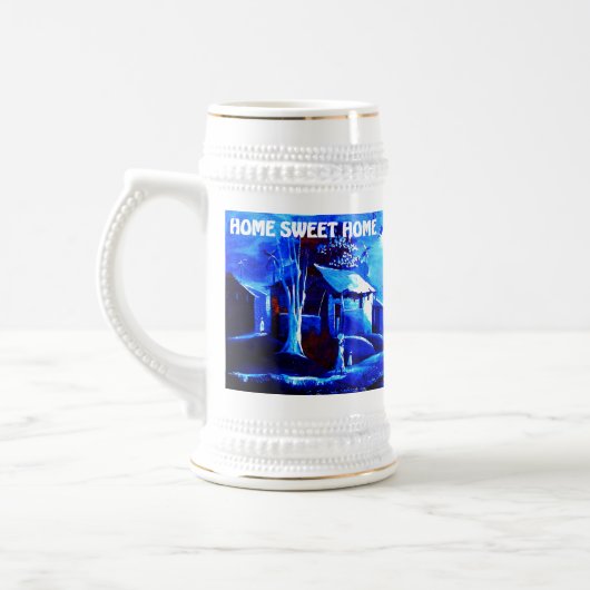 Zuhause-süßes Zuhause durch Mojisola ein Gbadamosi Bierglas (Links)