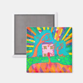 Zuhause-Süßes Zuhause Magnet (Vorderseite/Rückseite)