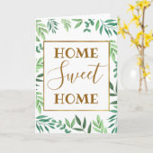 Zuhause Süßes Zuhause - neue Zuhause-Hauswärmung Karte (Gelbe Blume)